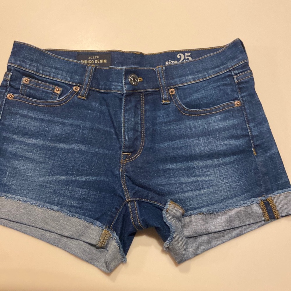 J.Crew indigo denim shorts in size 25